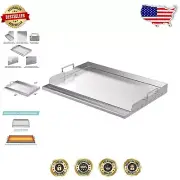 Premium Stainless Steel Griddle Plate 23" x 16" for Even Heating BBQ Grills