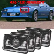 For Chevrolet Camaro 4PCS 4x6" LED Headlights Hi/Lo Sealed Beam Bulb Headlamps (for: Honda)