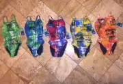 Speedo One-Piece Swimsuit Women's Powerflex Eco Splatter Chatter Flyback NWT $74