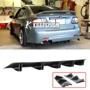 For SAAB 9-3 08-11 Carbon Fiber Look Rear Lip Bumper Diffuser Shark Fin Spoiler (for: Saab)