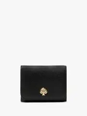 Kayla Pebbled Leather Small L-Zip Wallet