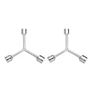 2pcs Y-Shaped 3 Way Socket Wrench 14/17/19mm Y-Type 6 Point Spanner Socket