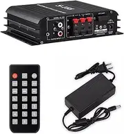 Bluetooth 5.0 Audio Power Amplifier 2.1 CH Stereo Amp Receiver with USB,SD,AUX