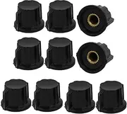 XYWHPGV 6mm Plastic Rotary Potentiometer Volume Control Knob Cover Cap Black 10pcs(ef83d c70ae 68fca b07b6 1e13b 029aa
