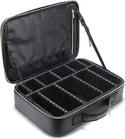 ROWNYEON Makeup Bag Portable EVA Professional Makeup Case Makeup Artist Case Travel Makeup Train Case Makeup Artist Organiser Bag 16.1" (Large, Black)