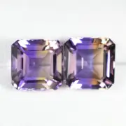 20.90Cts Best Luster Natural Brazil Ametrine Octagon Pair...!!!!