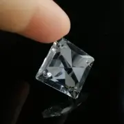 10PCS Clear 32mm 4 Holes Square Faceted Crystal Pendant Prism SunCatcher Hanging