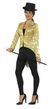 Smiffys 21229M Sequin Tailcoat Ladies Jacket Medium