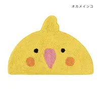 在飛比找momo購物網優惠-【日本TOMO】日本空運頂級高含棉可愛黃玄鳳半圓形吸水腳踏墊