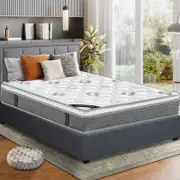 ROYAL SLEEP KING Mattress Bed Resilience Foam Bonnell Spring Medium Firm 20cm