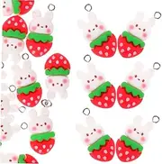 [LALAFINA] 20pcs Resin Rabbit Charms Diy Jewelry Pendants Rabbit Shape Charm for Necklace Bracelet Diy Keychains