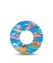 ExpressionMed Libre Tape Surfing Dogs 4 packs