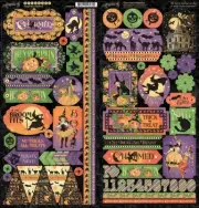 Graphic 45 - Charmed - Cardstock Stickers Halloween Scrapbook Mixed Media