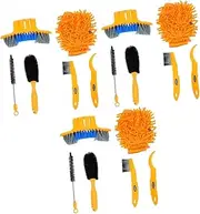 SUPVOX 3 Sets Ergonomic Handle Bike Cleaning Brush Set Comprehensive Cleaning Kit for Bike and Motorcycle Maintenance