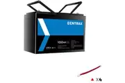 Gentrax 12V 100Ah Lithium Battery + 4* 1AWG 0.2m Connector Cable M8 Lug M10 Lug