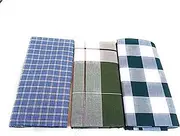 [Cotton Colors] SANGU MARK Men's Cotton Lungies - Pack of 3 (Multicolour, Free Size)_ATBA88, Multicolour, Cotton