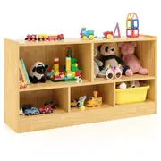 Giantex Wooden Kids Toy Organiser 5 Cube Storage Cabinet Bookcase Bookshelves Display Shelf