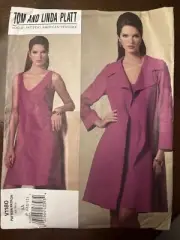 Vogue 1180 Tom and Linda Platt American Designer Dress Jacket Pattern 6-12 Uncut