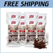 Versatile Dark Chocolate Rice Cakes Pack of 8 - Snack Healthy, Enjoy Sweet!
