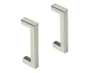 Brushed Nickel Stainless Steel Kitchen Cabinet Square Drawer Pull Door Handles 15-Pack
