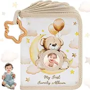 Baby Photo Albums Holds 17 Photos, Baby Photo Book with Safe Mirror for 4 x 6 Kids Album for Newborn Toddler & Kids Birthday Gift, Albums, Album
