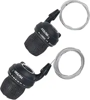 THALOUS Bicycle Twist Shifter Lever 3 x 7 Speed Revoshift Lever 21 Speed Twist Grip Gear for MTB Mountain Bike 1 Pair
