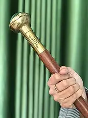 NauticalMart Antique Walking Stick with Clock Handle – Wooden Cane Perfect for Men & Women