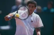 American tennis player Pete Sampras to be knocked out by Austrian - Old Photo