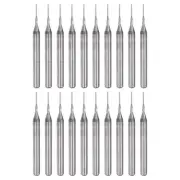 20pcs 0.6mm End Mill Bit 1/8" Shank Carbide CNC Router Bit Engraving Cutter Tool