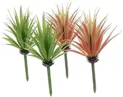 STOBAZA 4pcs Realistic Faux Simulated Water Chestnut Plants Outdoor Artificial Succulents for Home Decor Mini Faux Plants for Desk
