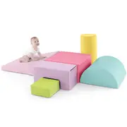 Costway 6PCS Foam Climbing Blocks Indoor Climb & Crawl Activity Playset Gift