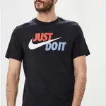 耐吉 耐克 JUST DO IT 標誌黑色 T 恤