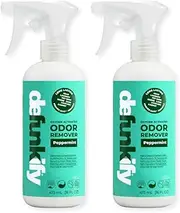 Defunkify Natural Shoe Deodorizer Spray, Odor Eliminator for Smelly Feet & Shoes, Gym Bag Deodorizer, Active Wear Instant Odor Remover - Organic Essential Oils + Ionic Sliver - Mint 16 FL (2PK)