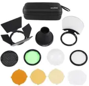 Godox AK-R1 Barn Door Snoot Honeycomb Diffuser Ball Kits for Round Flash Head AU