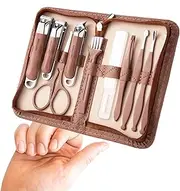 Manicure Kit For Women | 10X Nail Scissors Set,Manicure Pedicure Kit, Professional Grooming Kits, Pedicure Tools For Home Travel