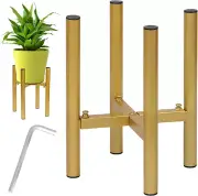 1 Pack 14'' Plant Stand, Metal Planter Stand Indoor Outdoor, Adjustable Potted P