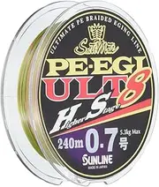 SUNLINE ULT HS8 PE Line, Salty Mate PE Egi 8 840 yd (240 m), 0.6 no. 10.9 lbs (4.5 kg), 8 pcs, White, Pink, Light Green