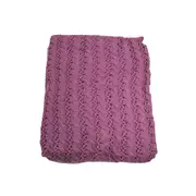 Classic Knits Rose Knitted 100% Cotton Throw Rug 125 x 150cm