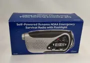 Self-Powered Dynamo Radio Flashlight Clock Wind Up Charging Emergency Light Box