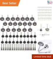 60-Piece Stainless Steel Wire Brush Set for Rotary Tools - Professional Clean...