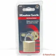 Master Lock Solid Body Padlock Brass 130D 3/16" Steel Shackle - New/Sealed