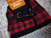 red BUFFALO Checks Dog Harness XS S new Handsome Pete