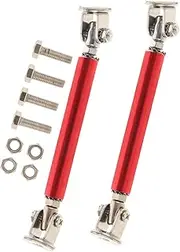 OSOLADY Front Splitter Rods Set 2pcs Stainless Steel Car Modification Red 7.5cm Stylish and Sturdy