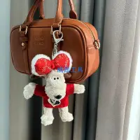 在飛比找Yahoo!奇摩拍賣優惠-DUCK家 爆款小飛行員狗鑰匙扣包包手機吊飾車用擺件毛絨玩具