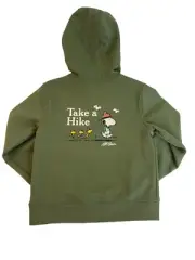 L.L.Bean x Peanuts Snoopy Little Kids Deep Olive Hoodie Sweatshirt Lk’s Size S4