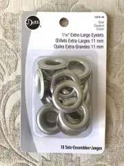Dritz Extra-Large Eyelets 7/16" 10 Pack - Nickel