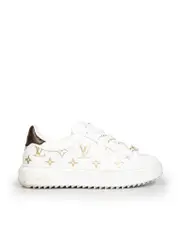 White Leather Time Out Trainers