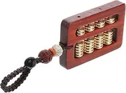 [CATIEBYE] Handmade Sandalwood Abacus Keychain Key Holder Bag Charm for Women Men Rope Charm