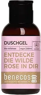 benecos Organic Mini Shower Gel Wild Rose - Discover the Wild Rose in You - Vegan - Recycled Plastic