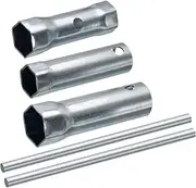 uxcell 3 Pcs Dual-Ended Wrench Socket Spark Plug Spanner Set (16mm, 21mm, 17/19mm)